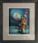 Fine Artwork On Sale Fine Artwork On Sale Playing on My Heart Strings (OE) Mini Print (Framed)